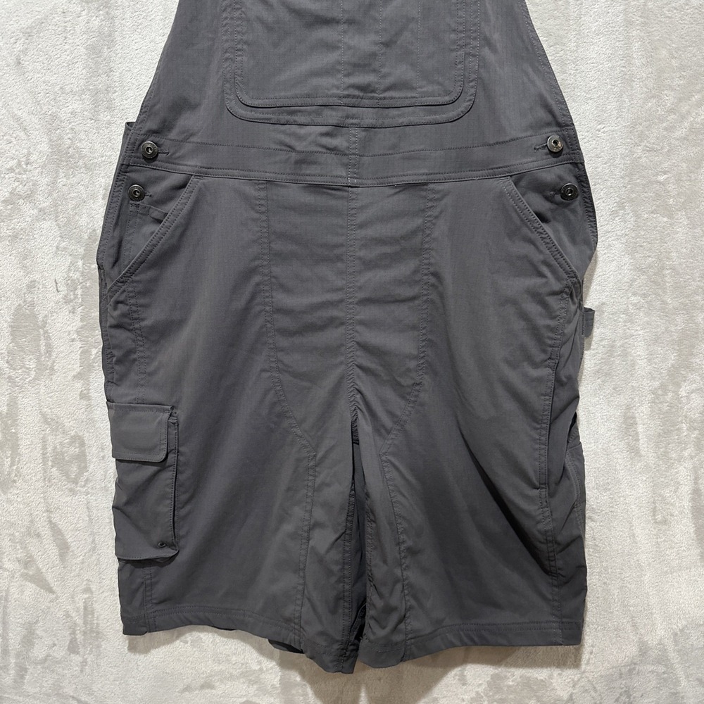 Duluth Trading Co. Women's Heirloom Gardening Short Overalls Size Large Gray - Picture 4 of 8